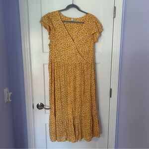 Old Navy Yellow Floral Dress